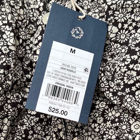 Universal Threads | Black Flora Peasant Blouse Sz M - Picture 7 of 7